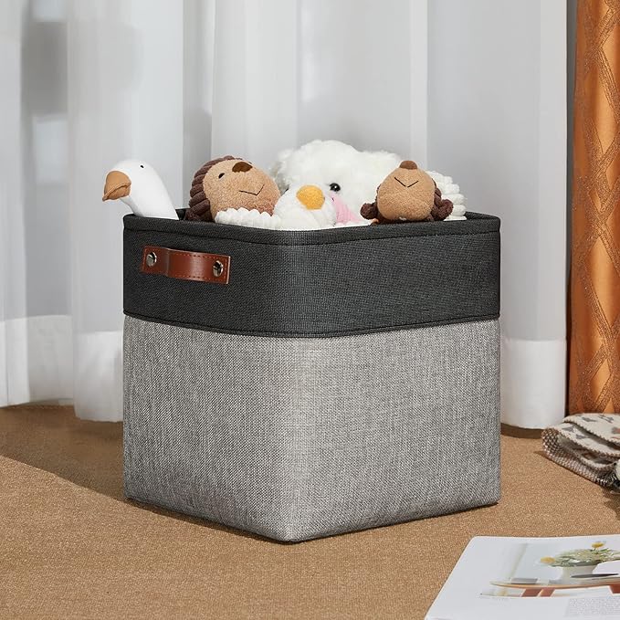 DULLEMELO 11x11 Cube Storage Bins for Cube organizer, Foldable Cube Storage Bins Baskets for Organizing Home Office Closet Shelves Toy Nursery,Fabric Cube Baskets Bin for Home organization-Ruum Studio Home