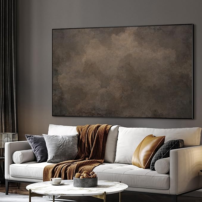SIGNWIN 46"x72" Extra Large Framed Wall Art Neutral Cloudy Abstract Illustration, Soft Atmospheric Design for Home Living Room Bedroom Decor (Frame Assembly Required)-Ruum Studio Home