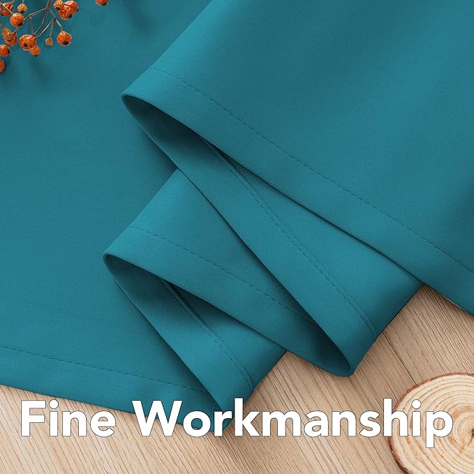 H.VERSAILTEX Thermal Insulated Blackout Curtains Innovated Microfiber Formaldehyde-Free Window Panels for Nursery, Grommet,52 by 84 - Inch - Turquoise Blue - Set of 2-Ruum Studio Home