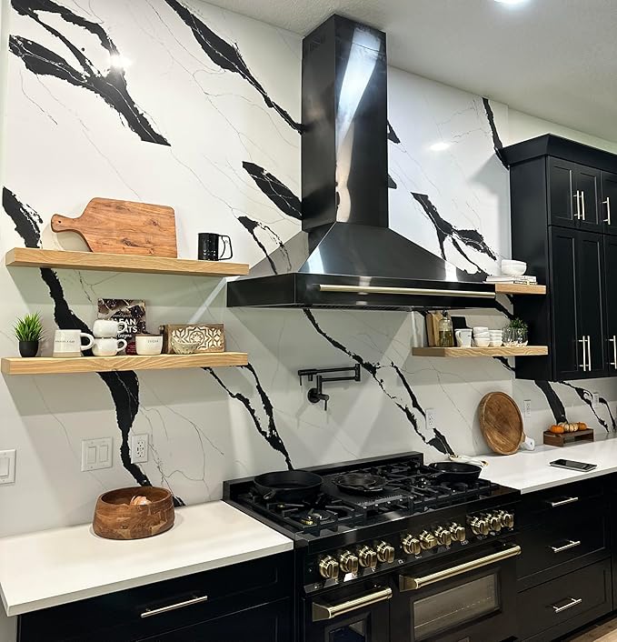 joelsantiques - 36 Inch Wooden Floating Shelves for Wall - 36x8x2 in - Made of Natural Wood - Heavy Duty Rustic Wall Shelves for Bedroom - Perfect for Living Room, Kitchen - Natural-Ruum Studio Home