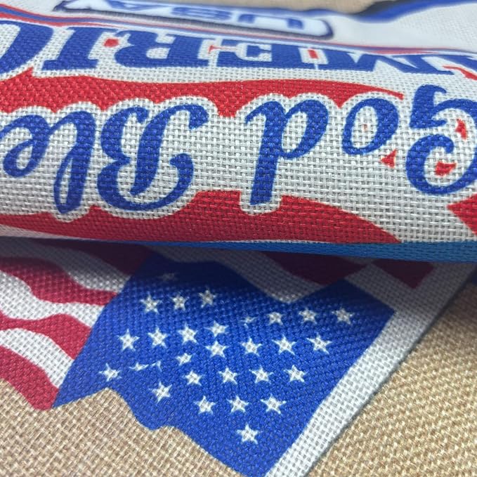 TOPFLAGS Garden Flag Stand with American Garden Flags God Bless America and Car Yard Flag 12x18 Inch Holder Pole Stake Double Side for Outside with Clips and Stopper for Memorial Day 4 th of July-Ruum Studio Home