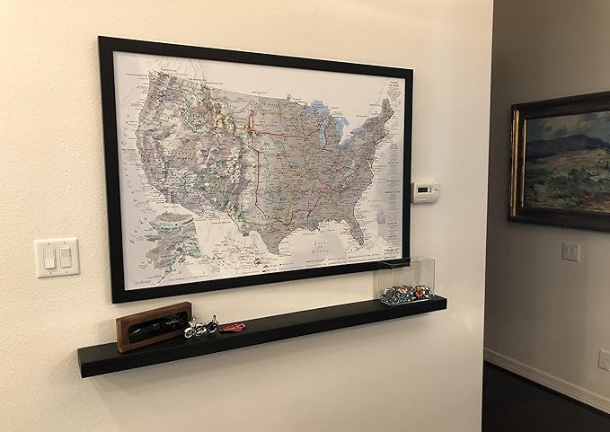 joelsantiques - 54 Inch Wooden Floating Shelves for Wall - 54x6x2 in - Made of Natural Wood - Long Heavy Duty Rustic Wall Shelves for Bedroom - Perfect for Living Room, Kitchen - Black-Ruum Studio Home