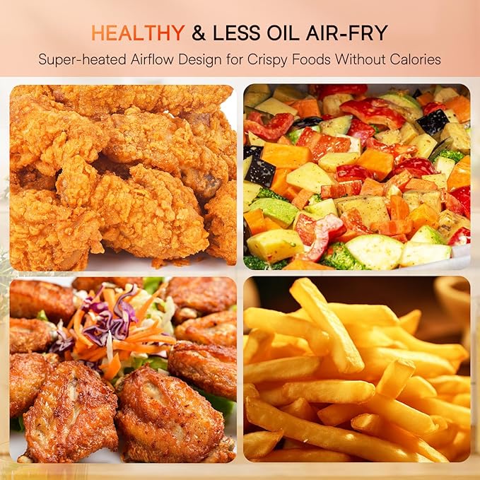 Nuwave Brio 15.5Qt 10-IN-1 Air Fryer Rotisserie Oven, XL Family Size, Even & Crisp AirFry, Reheat, Roast, Dehydrate for Quick Meals, 50°-425°F Control, 100 Presets & 50 Memory, Dishwasher-Safe, 1800W-Ruum Studio Home