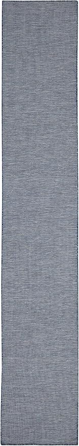 Nourison Positano Indoor/Outdoor Navy Blue 2'2" x 12' Area Rug, Easy Cleaning, Non Shedding, Bed Room, Living Room, Dining Room, Backyard, Deck, Patio (2x12)-Ruum Studio Home