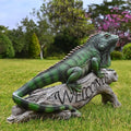 Chameleon Figurine Lizard Garden Decor: Big Iguana Figure Outdoor Statue Resin Yard Decoration Porch Large Sculpture Lawn Outside Flowerbed Accessories Welcome Sign-Ruum Studio Home