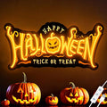SELICOR Happy Halloween Neon Signs for Wall Decor,Halloween Pumpkin Neon Light Sign,USB Powered Light Up Acrylic LED Sign With Hooks for Bedroom,Kids Room,Living Room,Bar,Party,Halloween Decor-Ruum Studio Home