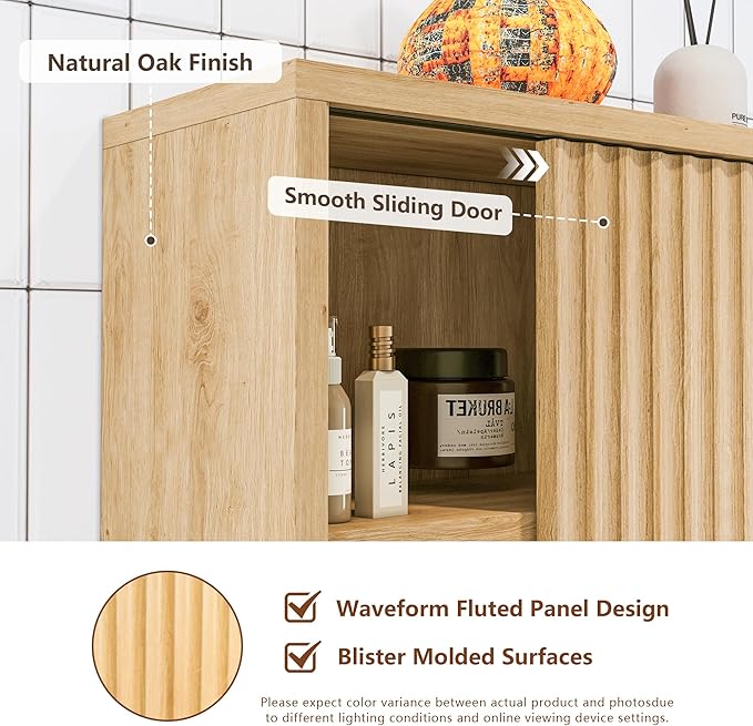 Bathroom Wall Cabinet Above Toilet Storage，Wall Mounted Storage with Adjustable Shelves, Space-Saving Modern Design for Bathroom & Laundry Room, Kitchen, Dining Room, Living Room-Ruum Studio Home
