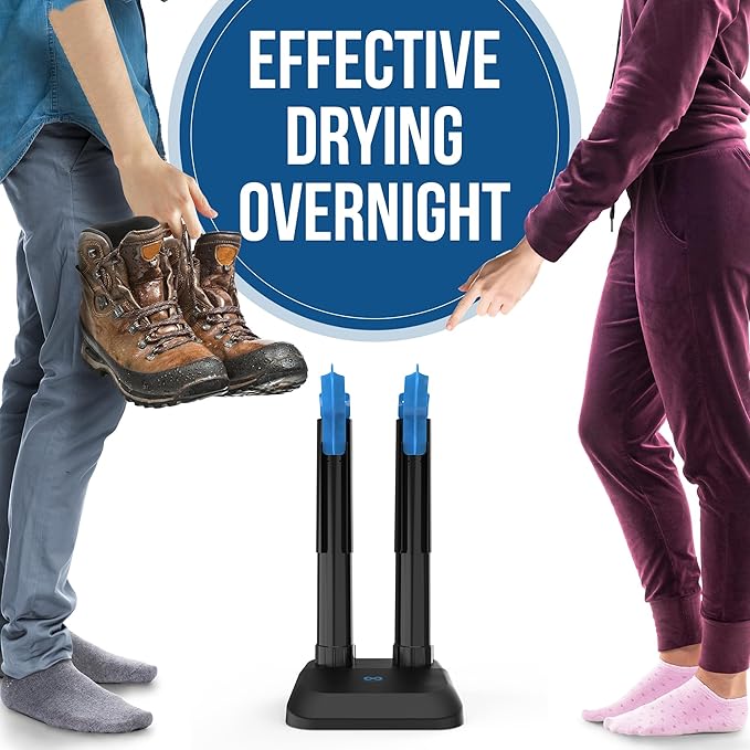 Everlasting Comfort Silent Convection Boot Dryer for Work Boots, Boot Warmer, Energy-Efficient with Fanless Feature to Reduce Smell - Ideal for Sneakers, Cleats & Winter Gear, Ski Boot, Gloves & Shoe-Ruum Studio Home
