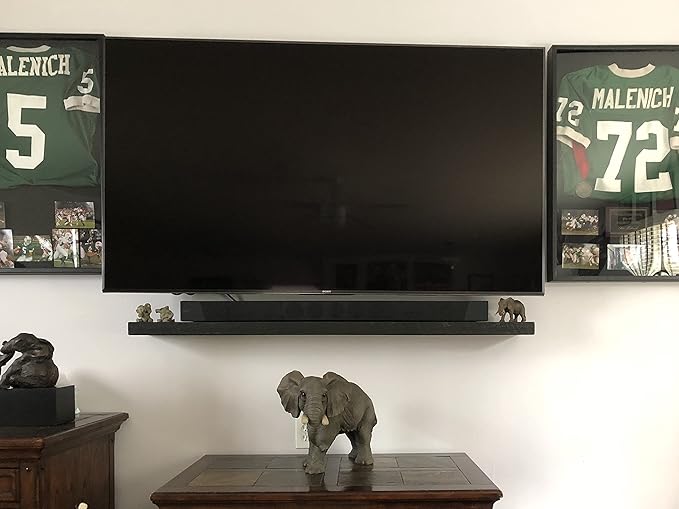 joelsantiques - 60 Inch Wooden Floating Shelves for Wall - 60x6x2 in - Made of Natural Wood - Long Heavy Duty Rustic Wall Shelves for Bedroom - Perfect for Living Room, Kitchen - Black-Ruum Studio Home