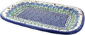 Blue Rose Polish Pottery Garden Tulip Medium Rectangular Serving Platter-Ruum Studio Home
