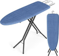 SONGMICS Ironing Board, Foldable Iron Board, Height Adjustable up to 35 Inches, with 4 Layered Cover and Pad, Iron Rest, Hook, Steel X-Legs, for Home, Laundry Room, Dorm, Midnight Blue ULLB001Q01-Ruum Studio Home