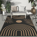 GENIMO Outdoor Rug 8' x 10' Waterproof for Patio Clearance, Reversible Lightweight Plastic Straw Camping Carpet, Large Area Rugs Mats for Rv, Backyard, Deck, Porch, Picnic, Balcony, Mix-Black & Brown-Ruum Studio Home