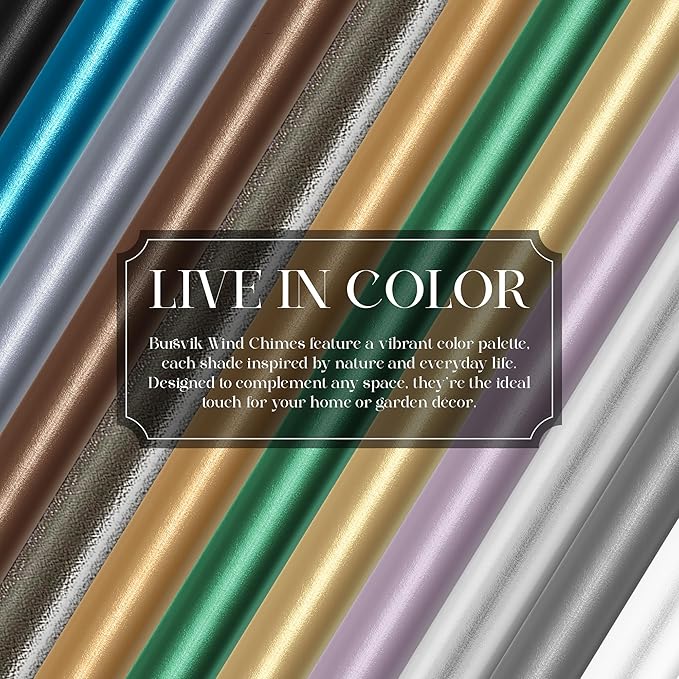 Large Aluminium Wind Chimes 37" Inches to Create a Zen Atmosphere Suitable for Outdoor, Garden, Patio Decoration. Classic Black Wind Chimes with Wind Catcher Suitable as A Gift for Unisex-Ruum Studio Home