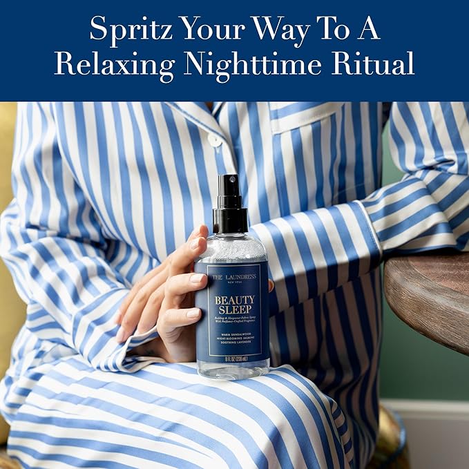 The Laundress Beauty Sleep Fabric Spray, Wrinkle Release Spray, Pillow Spray, Fabric Refresher, Upholstery and Linen Spray, Tranquil Comforting Inspired Scent, 8 Fl Oz-Ruum Studio Home