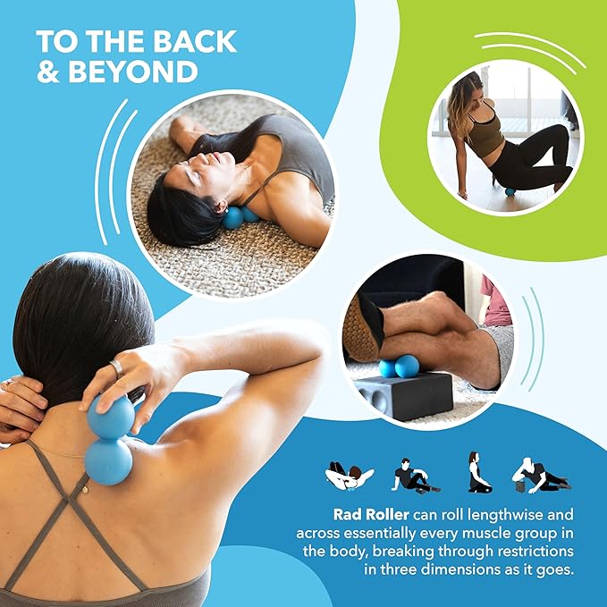 RAD XL Peanut Massage Ball – High Density Yoga Deep Tissue Roller Ball – Myofascial Release for Back, Neck, Feet, Psoas & Spine – Suboccipital & Thoracic Trigger Point Therapy-Ruum Studio Home