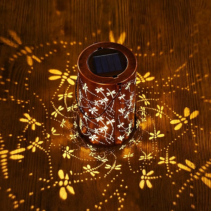 Solar Lanterns Outdoor Waterproof, Dragonfly Birthday Gifts for Women Men, Hanging Solar Lantern for Yard, Patio, Porch, Backyard, Landscape, Garden Decor-Ruum Studio Home