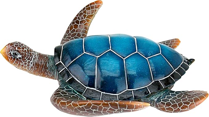 Design Toscano Large Blue SEA Turtle Statue-Ruum Studio Home