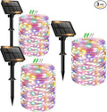 3 Pack Solar Fairy Lights for Outside Waterproof, 49FT/15M 150LED Solar String Lights Outdoor 8 Modes Solar Twinkle Lights for Garden Yard Christmas Tree Wedding Party Decor, Multicolor-Ruum Studio Home
