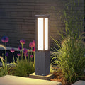 Solar Pathway Lights Outdoor, 32 Inch Modern Landscape Bollard Lighting Solar Powered Path Light, IP65 Waterproof 3000K LED Garden Luxury Lights for Driveway, Lawn, Patio, Yard, Walkway-Ruum Studio Home