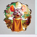 3D Mouse Sticker - Shower - Mousehole Wall Sticker Decal - Removable Bathroom Decor - Kids Room - Peel & Stick - Whimsical Home Decor - MICESTERPIECE-Ruum Studio Home