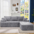 Hobestluk Modular Sectional Sofa Couches 108" L-Shape Couch 3 Seat Modular Sofa Memory Foam Sectional Couches for Living Room, Boneless Couch with Oversized Chaise (Light Grey, Right Facing)-Ruum Studio Home