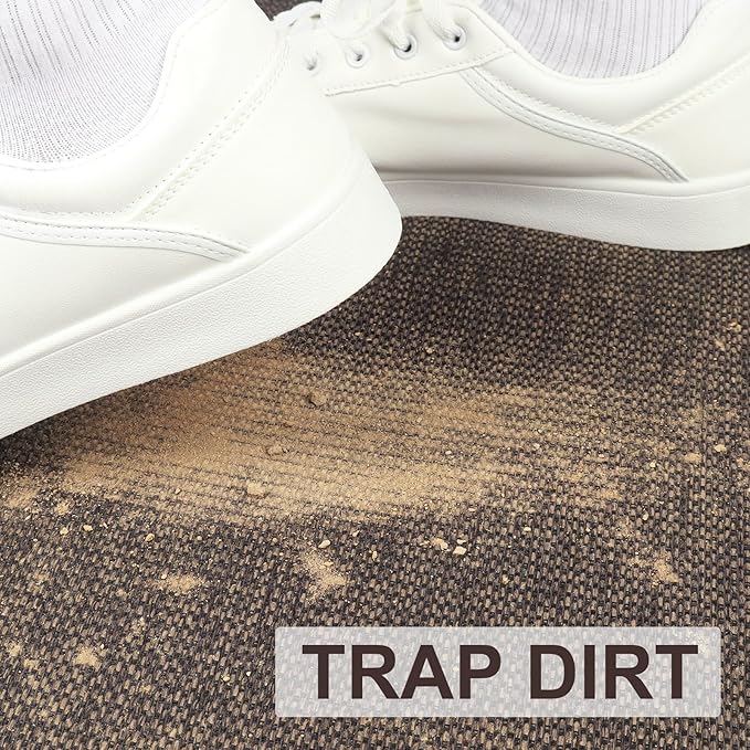 LEKEEPGO Door Mat 36"x59", Non Slip Door Mat Indoor Entrance, Rubber Backing Front Indoor Door Mats Washable Absorbent Low-Profile Doormat Entryway Entry Resist Dirt Inside Door Mats, Brown-Ruum Studio Home