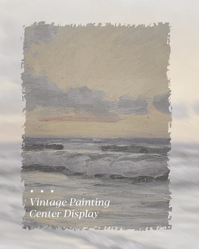 HUARCEY Gold Framed Vintage Wall Art for Living Room, Landscape Painting Prints Shelf Decor for Kitchen, Aesthetic Bedroom Wall Art, Christmas Gifts for Friends or Family (Sea or Sky - 12"x16")-Ruum Studio Home