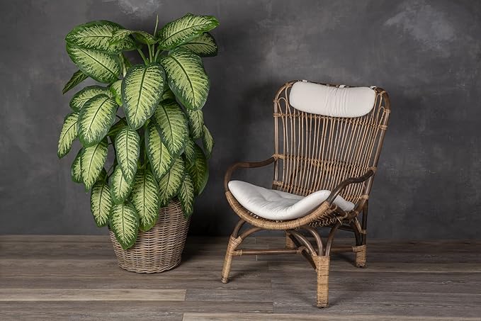 Rattan Kobo Indoor Outdoor Planter Basket with Plastic Pot X Large 12 Gallon Soil Capacity-Ruum Studio Home