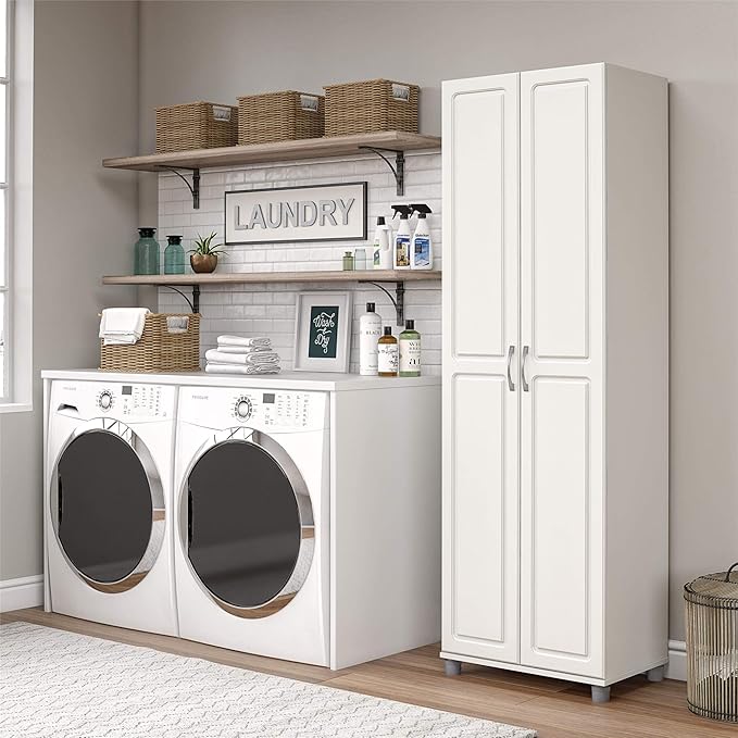 SystemBuild Evolution Kendall 24" Utility Storage Cabinet - White-Ruum Studio Home