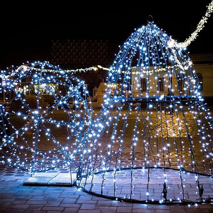 HOME LIGHTING 66ft Christmas Decorative Mini Lights, 200 LED Green Wire Fairy Starry String Lights Plug in, 8 Lighting Modes, for Indoor Outdoor Xmas Tree Wedding Party Decoration (White)-Ruum Studio Home