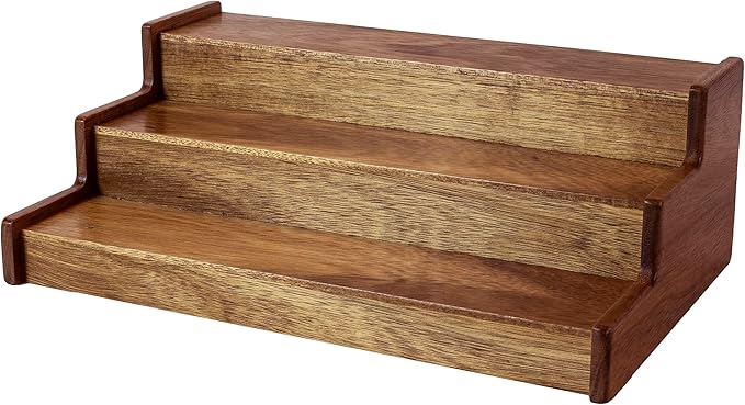 Acacia Wood 3 Tiered Spice Rack, 3 Tier Spice Organizer for Cabinet or Kitchen-Ruum Studio Home