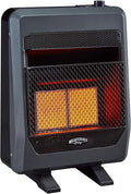 B20TNIR-BB Ventless Natural Gas Infrared Space Heater with Thermostat Control for Home & Office, 20000 BTU, Heats Up to 950 Sq. Ft., Includes Wall Mount, Base Feet, and Blower, Black-Ruum Studio Home