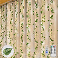 suddus Vines with Lights, 200 LED Fairy Lights with Vines, Pothos Curtain String Lights with Remote for Bedroom, Dorm, Wedding, Party, Wall, Indoor, Outdoor Decor, 6.5ft x 6.5ft-Ruum Studio Home