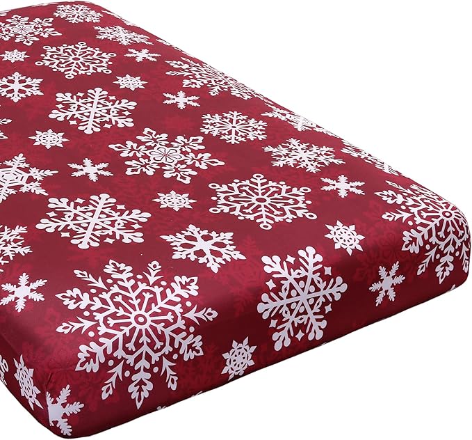 H.VERSAILTEX Christmas Sofa Slipcover Fleece Stretch Chaise Cover Sectional Couch Covers for L Shaped Sofa Both Left/Right Snowflakes Sofa Cover for Christmas (1 Piece Chaise Cover, Snowflakes)-Ruum Studio Home