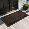 Yimobra Welcome Mat, Heavy Duty Sturdy Door Mats for Home Entrance Outdoor Indoor, Front Doormat for Outside Patio Floor Entry Porch Garage Office, Waterproof, Low Profile, 47 x 24, Coffee-Ruum Studio Home