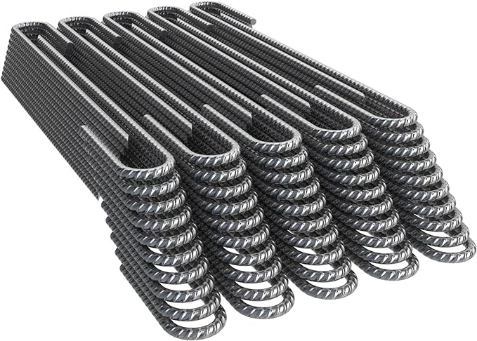 Vodaland Rebar Stakes J Hook Extra Heavy Duty 1/4 inch Coated Steel Ground Anchors with Chisel Point End (100)-Ruum Studio Home