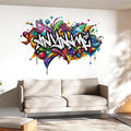 Personalized Name Graffiti Wall Decal Custom Name Graffiti Street Art Brick Room Decor Teen Wall Decals and Stickers for Nursery, Room Walls Decor, Peel & Stick Name Decals for Walls-Ruum Studio Home