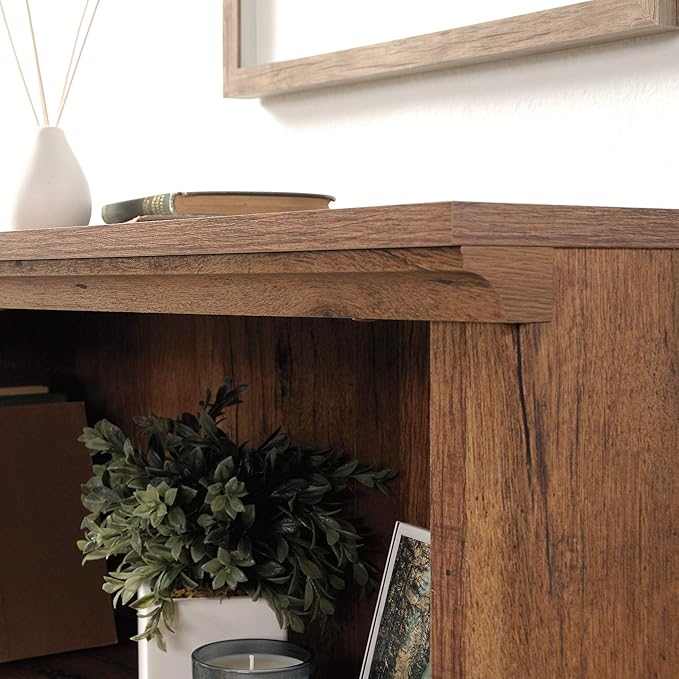 Sauder 3 Tier Book Shelf Wooden Bookcase Multipurpose Bookshelf for Home Office, Living Room, in Vintage Oak-Ruum Studio Home