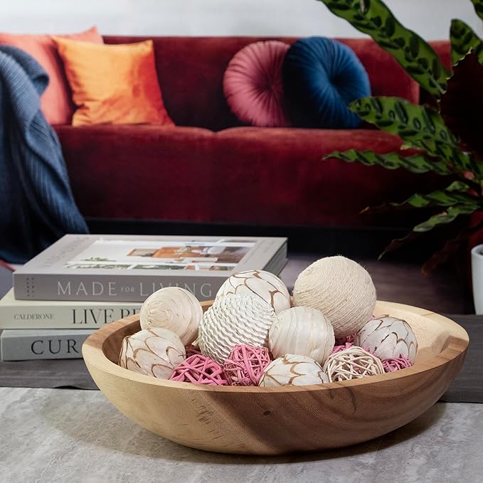 ANDALUCA Pink Decorative Balls Bowl Filler Orbs Home Decoration (Pink)-Ruum Studio Home