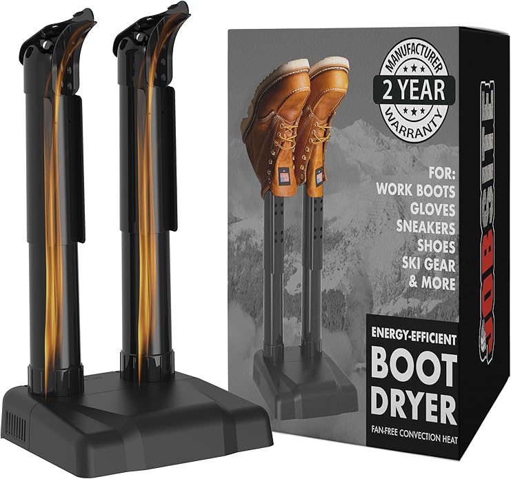 JobSite Boot Dryer - Silent Shoe Dryer & Warmer For Work Boots, Gloves & Shoes - Fanless Convection Dry - Helps Reduce Odor-Ruum Studio Home