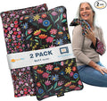SunnyBay Small Microwave Heating Pad, Microwavable Versatile Cold/Heated Neck and Shoulder Wrap for Back Pain and More, Moist Heat Cotton-Fleece Pad, 6x11 Inches, Meadow & Melody Flowers, Pack of 2-Ruum Studio Home