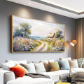 ZUITINGHUA Large Wood Framed Wall Decor For Living Room Canvas Wall Art For Office Modern Wall Decorations For Bedroom Country Road Landscape Painting Farmhouse Pictures Artwork Home Decor 24x48 In-Ruum Studio Home