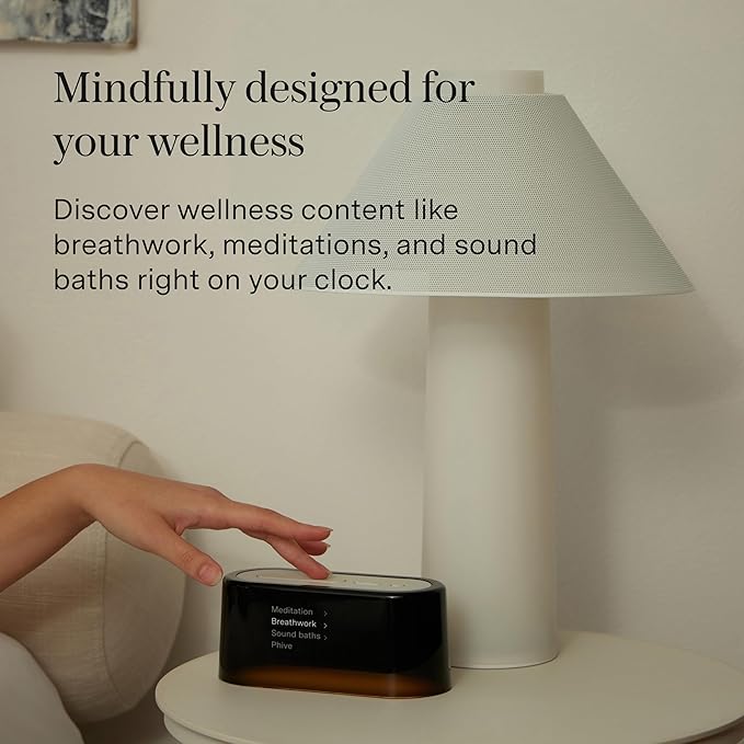 Loftie Alarm Clock with Sound Machine – Smart Alarm Clock with Light, White Noise, Bluetooth Speaker, Night Light Sound Machine, 100+ Sounds, Blackout Mode, No WiFi Mode, Optional Subscription - Steel-Ruum Studio Home