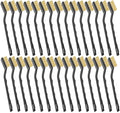 Jeffbaubl 30 Pieces Mini Wire Brush,6.7 Inch Brass Brush,Curved Handle Masonry Brushes Wire Bristle,Wire Brushes Scratch Brush for Cleaning Welding Slag and Rust Tool-Ruum Studio Home