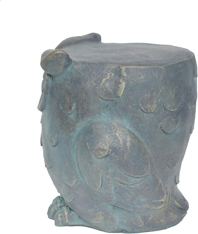 Christopher Knight Home Agnes Owl Garden Stool, Lightweight Concrete, Gold Patina Finish-Ruum Studio Home