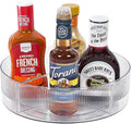 FreshKeeper Plastic Lazy Susan Organizer, Clear Pantry Lazy Susan Turntable for Cabinet and Kitchen 11’’ with Removable Dividers-Ruum Studio Home
