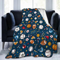 Baseball Football Basketball Sport Theme Throw Blanket 50x40 Inch Soft Fleece Blanket Men Women Gift for Kids Boys Girls for Party Couch Sofa Bed Deco Blankets-Ruum Studio Home