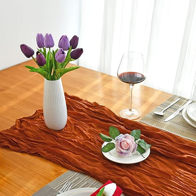 Mandy's Artificial Tulips 20 Stems Shades of Purple PU Faux Flowers for Wedding Home Decor 13.5 Inch-Ruum Studio Home