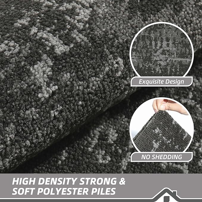 BEQHAUSE Dirt Trapper Door Mat 32"x48" Non-Slip Door Mats Washable Entryway Rugs Stain Resistant Doormat Absorbent Welcome Floor Mat for Front Back Door, Muddy Wet Shoes & Paws,Dark Grey-Ruum Studio Home