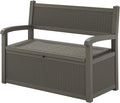 70 Gallon Storage Bench Deck Box for Patio Furniture with Armrest Bench Outdoor Storage-Ruum Studio Home
